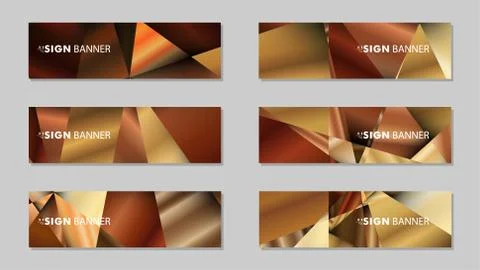 Abstract rectangle vector banners with luxury geometric gradient backgrounds  스톡 일러스트