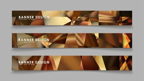 Abstract rectangle vector banners with luxury geometric gradient backgrounds  스톡 일러스트
