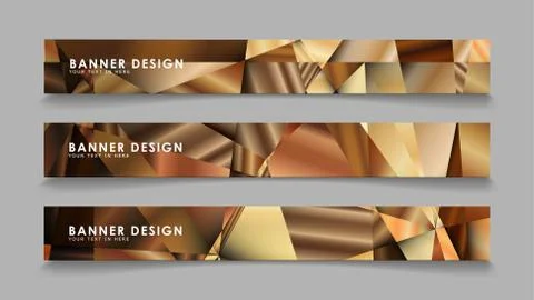 Abstract rectangle vector banners with luxury geometric gradient backgrounds  Illustrazione stock