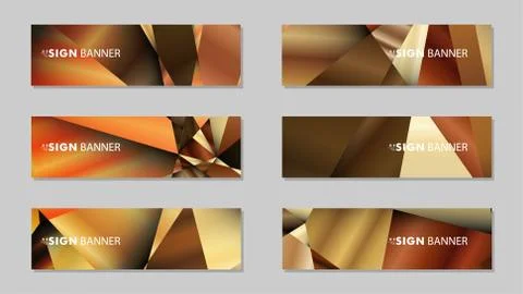 Abstract rectangle vector banners with luxury geometric gradient backgrounds  스톡 일러스트