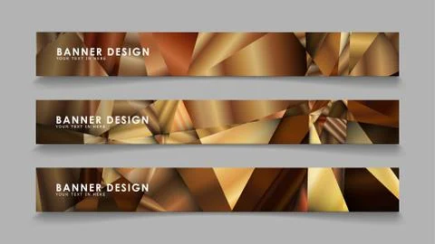 Abstract rectangle vector banners with luxury geometric gradient backgrounds  스톡 일러스트