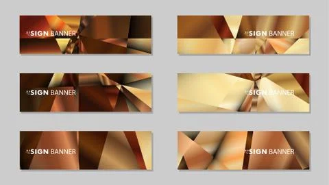 Abstract rectangle vector banners with luxury geometric gradient backgrounds  イラスト素材