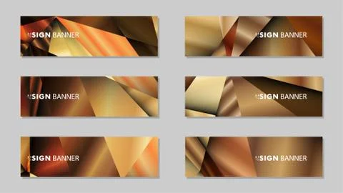 Abstract rectangle vector banners with luxury geometric gradient backgrounds  イラスト素材