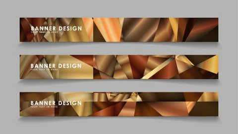 Abstract rectangle vector banners with luxury geometric gradient backgrounds  イラスト素材
