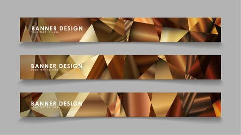 Abstract rectangle vector banners with luxury geometric gradient backgrounds  스톡 일러스트