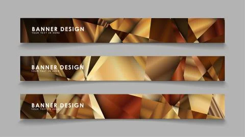 Abstract rectangle vector banners with luxury geometric gradient backgrounds  스톡 일러스트