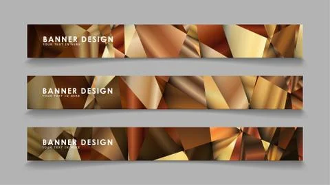 Abstract rectangle vector banners with luxury geometric gradient backgrounds  스톡 일러스트