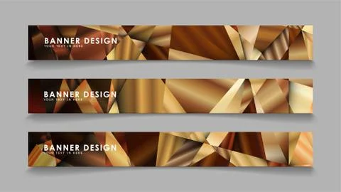 Abstract rectangle vector banners with luxury geometric gradient backgrounds  Illustrazione stock