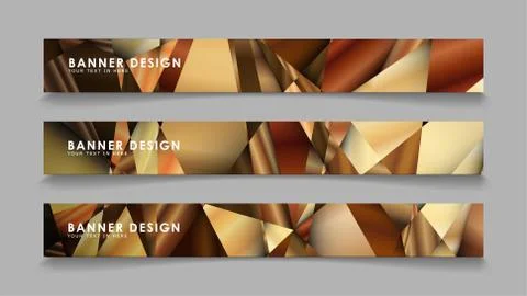 Abstract rectangle vector banners with luxury geometric gradient backgrounds  Illustrazione stock
