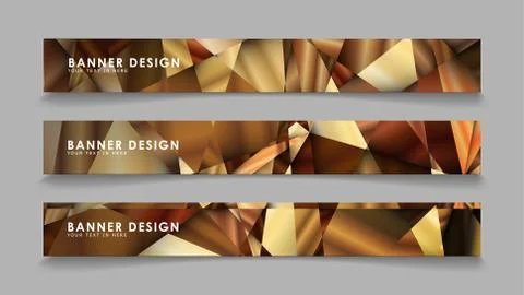 Abstract rectangle vector banners with luxury geometric gradient backgrounds  Illustrazione stock