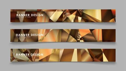 Abstract rectangle vector banners with luxury geometric gradient backgrounds  イラスト素材