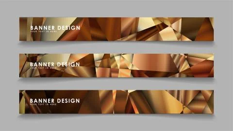 Abstract rectangle vector banners with luxury geometric gradient backgrounds  스톡 일러스트