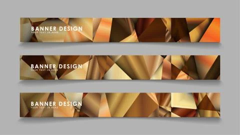 Abstract rectangle vector banners with luxury geometric gradient backgrounds  스톡 일러스트