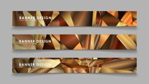 Abstract rectangle vector banners with luxury geometric gradient backgrounds  스톡 일러스트