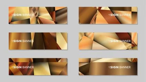 Abstract rectangle vector banners with luxury geometric gradient backgrounds  스톡 일러스트