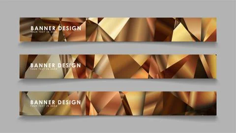 Abstract rectangle vector banners with luxury geometric gradient backgrounds  스톡 일러스트