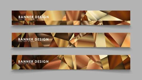 Abstract rectangle vector banners with luxury geometric gradient backgrounds  스톡 일러스트