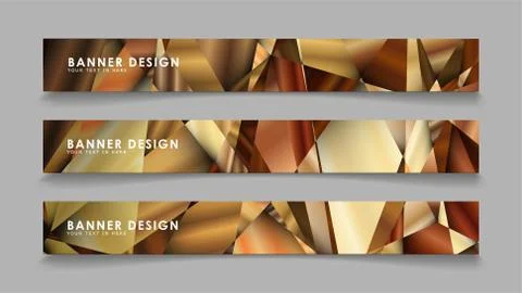 Abstract rectangle vector banners with luxury geometric gradient backgrounds  스톡 일러스트