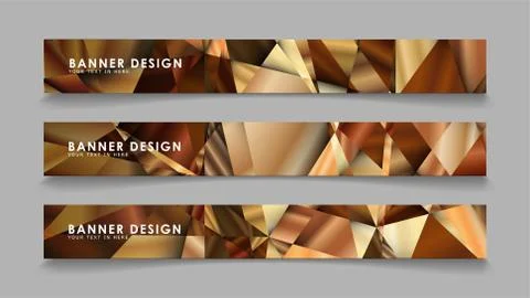 Abstract rectangle vector banners with luxury geometric gradient backgrounds  Illustrazione stock