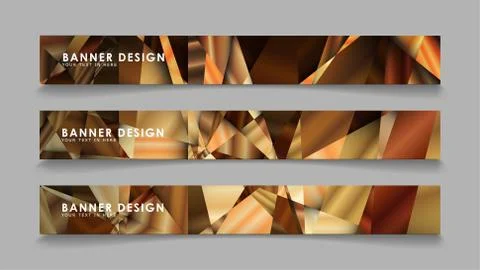 Abstract rectangle vector banners with luxury geometric gradient backgrounds  Illustrazione stock
