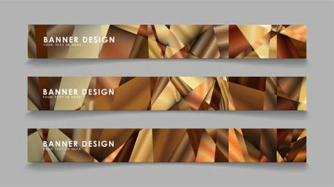 Abstract rectangle vector banners with luxury geometric gradient backgrounds  스톡 일러스트