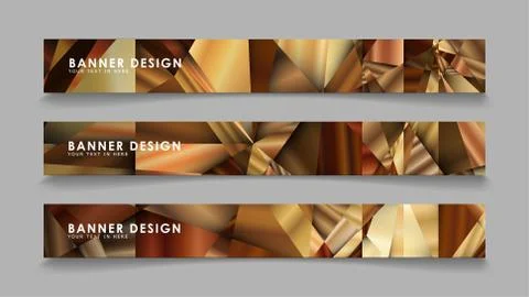Abstract rectangle vector banners with luxury geometric gradient backgrounds  Illustrazione stock