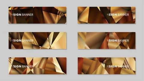 Abstract rectangle vector banners with luxury geometric gradient backgrounds  스톡 일러스트