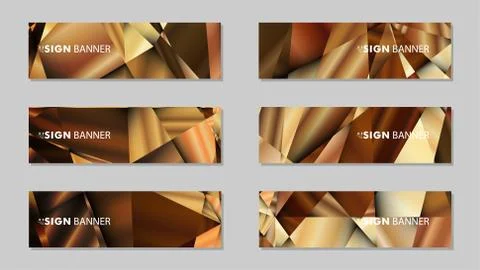 Abstract rectangle vector banners with luxury geometric gradient backgrounds  스톡 일러스트