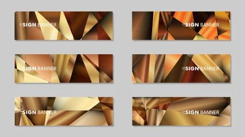 Abstract rectangle vector banners with luxury geometric gradient backgrounds  스톡 일러스트