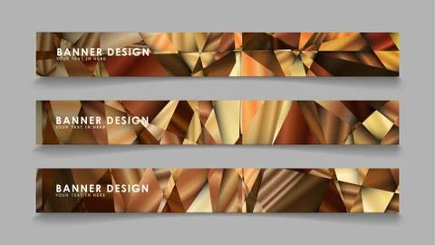 Abstract rectangle vector banners with luxury geometric gradient backgrounds  스톡 일러스트