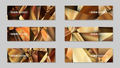 Abstract rectangle vector banners with luxury geometric gradient backgrounds  스톡 일러스트