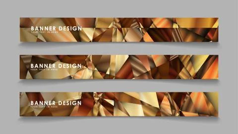 Abstract rectangle vector banners with luxury geometric gradient backgrounds  库存插图