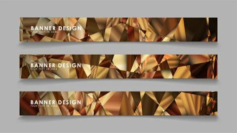 Abstract rectangle vector banners with luxury geometric gradient backgrounds  イラスト素材