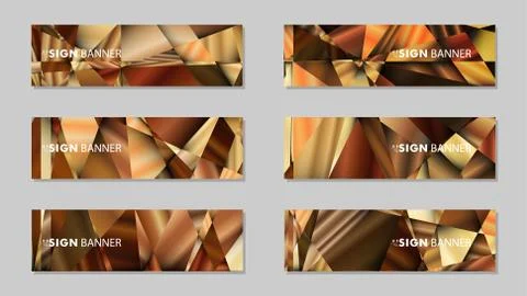 Abstract rectangle vector banners with luxury geometric gradient backgrounds  스톡 일러스트