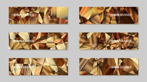 Abstract rectangle vector banners with luxury geometric gradient backgrounds  Illustrazione stock