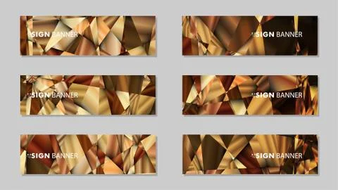 Abstract rectangle vector banners with luxury geometric gradient backgrounds  스톡 일러스트