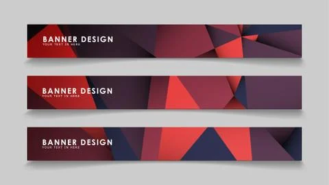 Abstract rectangle vector banners with red black geometric gradient backgroun イラスト素材
