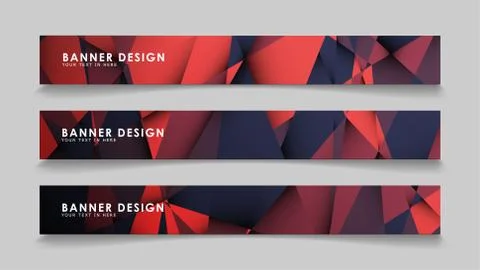 Abstract rectangle vector banners with red black geometric gradient backgroun イラスト素材