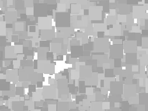 Abstract rectangles art silver on white Stock Illustration