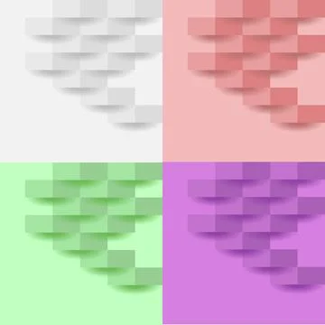 Abstract rectangles with shadow Illustrazione stock
