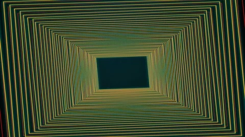 Abstract rectangles tunnel on seamless loop spinning in hypnotic motion, zooming Stock Footage 126324674
