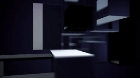 Abstract rectangular construction elements turning on their axis. Abstract イラスト素材