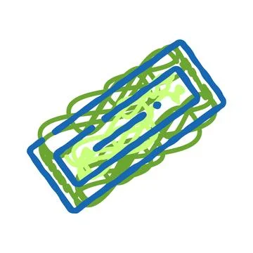 Abstract rectangular forms with intertwining lines and color 스톡 일러스트