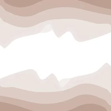 Abstract rectangular frame with top and bottom pattern of wavy lines in trendy Illustrazione stock