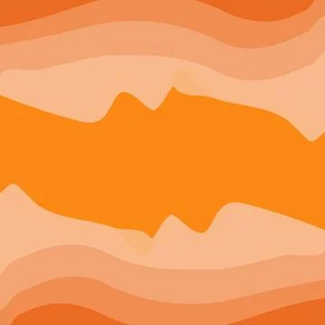 Abstract rectangular frame with top and bottom pattern of wavy lines in trendy Illustrazione stock