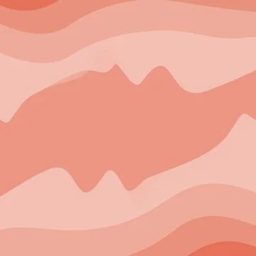 Abstract rectangular frame with top and bottom pattern of wavy lines in trendy 库存插图