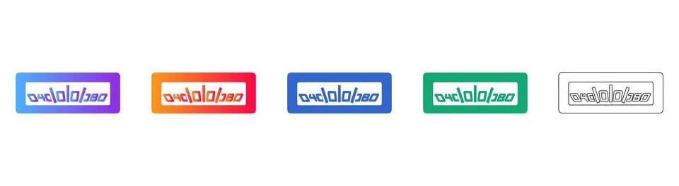 Abstract Rectangular Interface Icons Stockillustratie