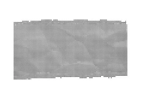 Abstract rectangular shape formed by halftone dotted pattern. Stock Illustration