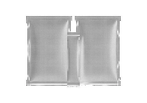 Abstract rectangular shape with halftone dot pattern and top indentation de.. Stock Illustration