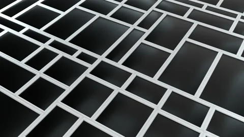 Abstract rectangular shapes and lines. Scalable adaptive blocks. Computer Stock Footage 138915267